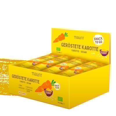 12x Bio-Karotten Riegel "Geröstete Karotte"