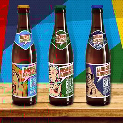 Blaubeer Narrisch - Biermischgetränk mit Blaubeer-Sirup