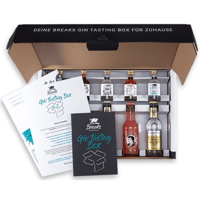 Breaks Gin Tasting Box 2 (5 verschiedene Gins + 5 verschiedene Tonic Water)