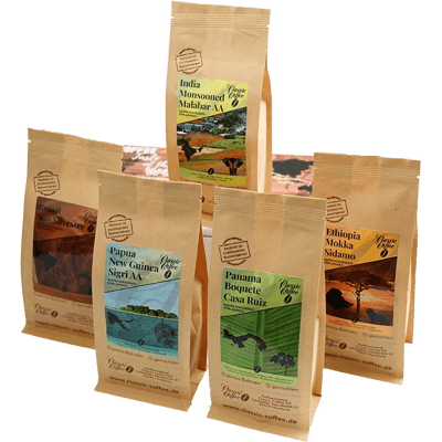 Classic Caffee Premium Kaffee Weltreise Probierset 5x200g