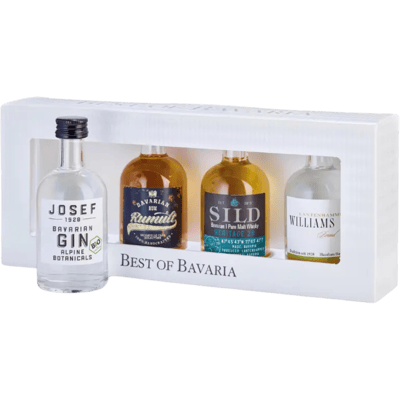 Lantenhammer Best of Champions Geschenkpaket (1x Gin + 1x Rum + 1x Whisky + 1x Obstbrand)