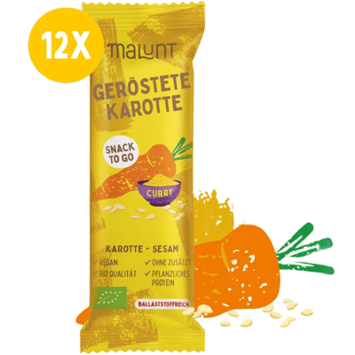 12x Bio-Karotten Riegel "Geröstete Karotte"