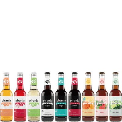 Piranja Schnupperkiste - 20x Limonaden und Eistee (9 verschiedene Sorten)